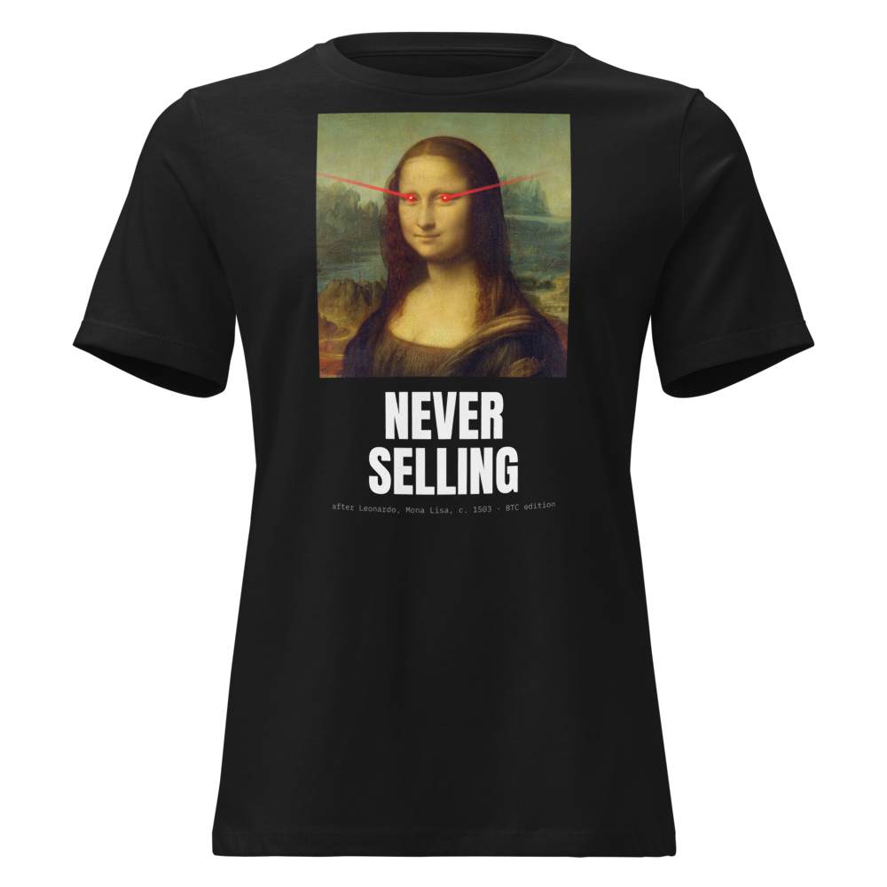 BTC “Never Selling” Mona Lisa Women's Relaxed Tee