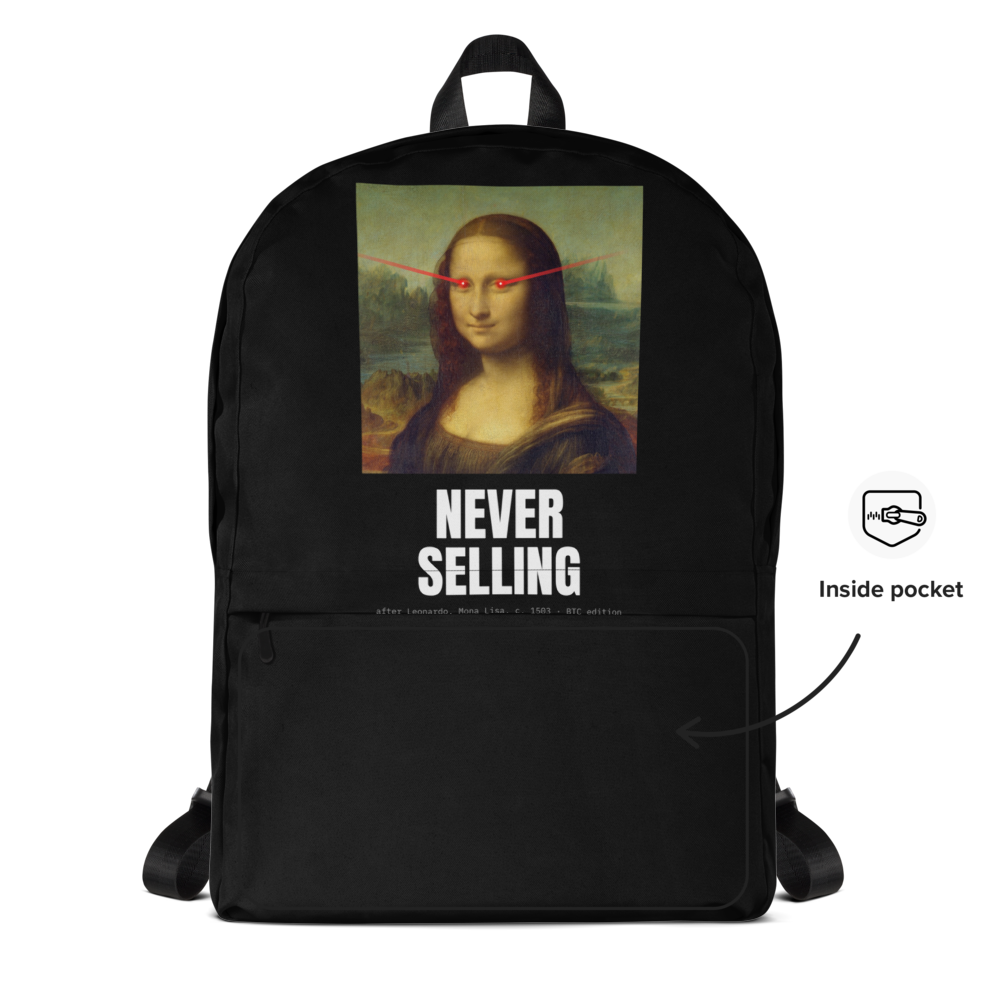 BTC “Never Selling” Mona Lisa Backpack