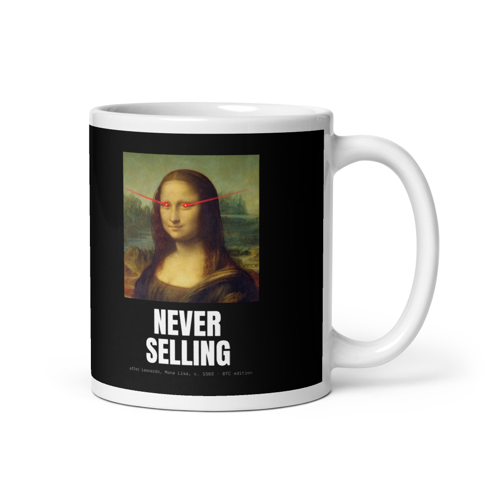 BTC “Never Selling” Mona Lisa Mug
