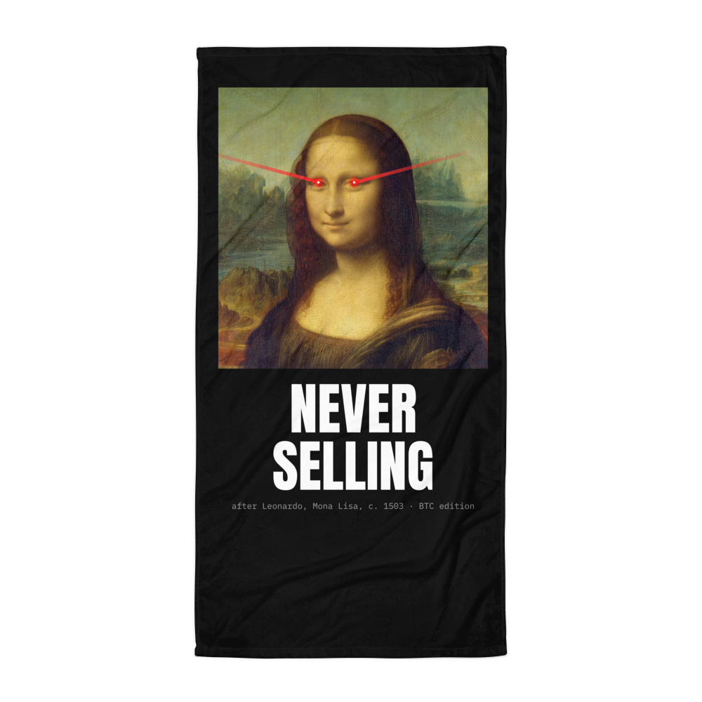 BTC “Never Selling” Mona Lisa Beach Towel