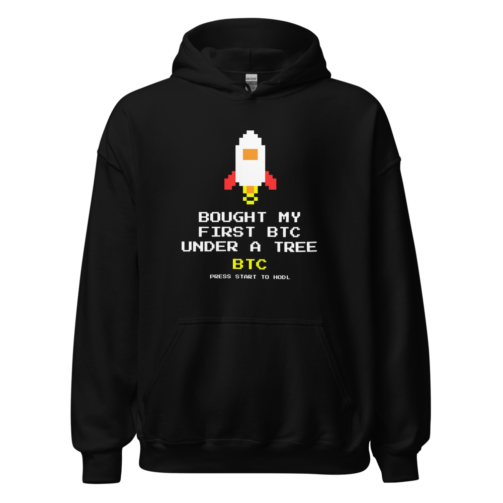 BTC “Bought My First Btc Under A Tree” 8-bit Hoodie