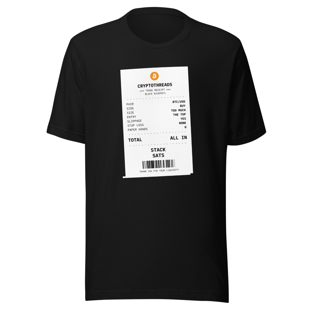 BTC “Stack Sats” Receipt Classic Tee