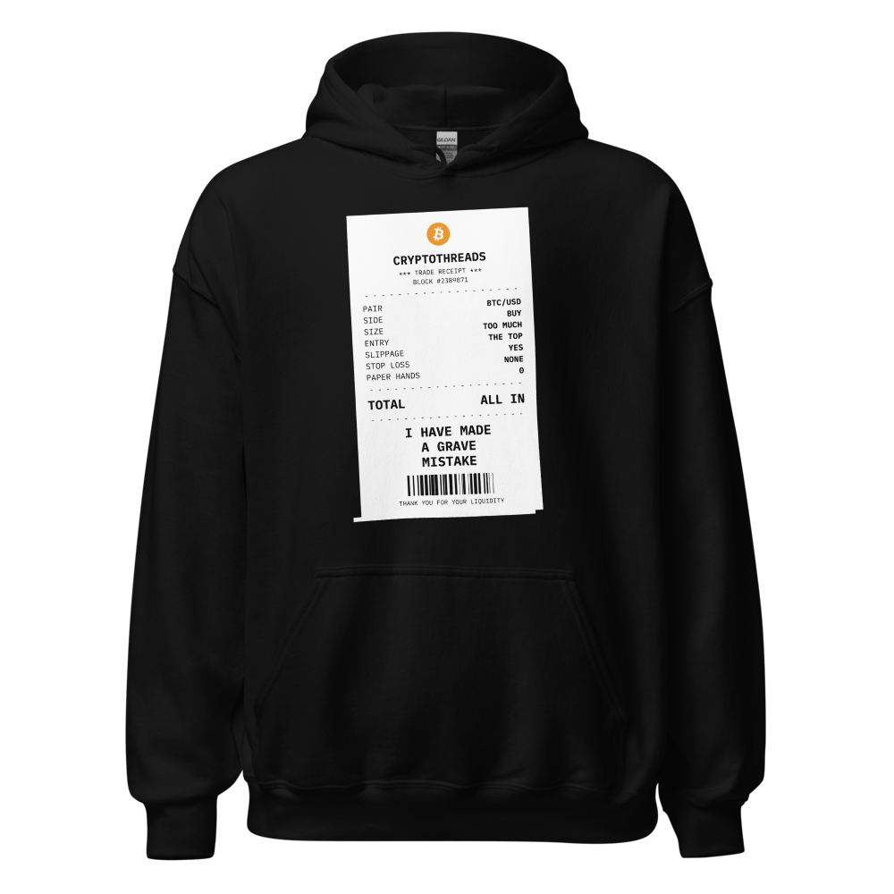 BTC “I Have Made A Grave Mistake” Receipt Hoodie