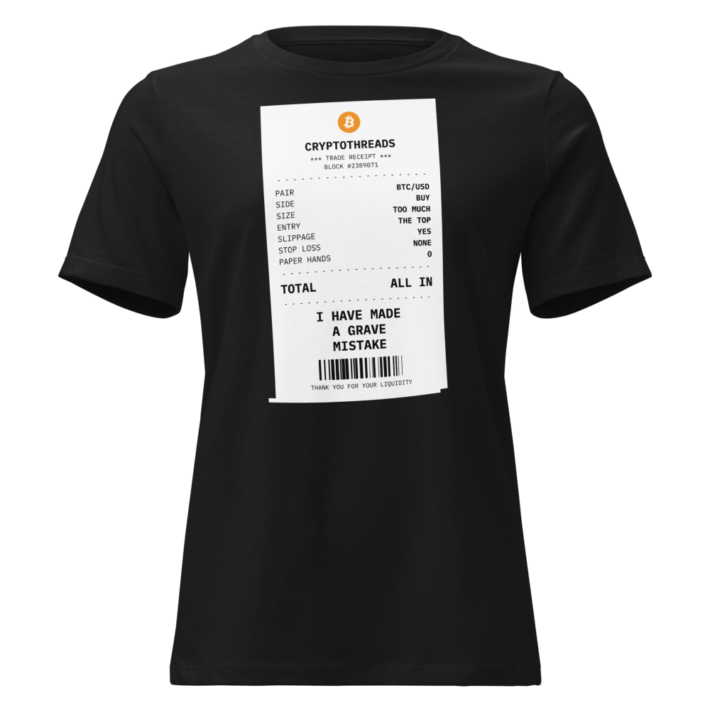 BTC “I Have Made A Grave Mistake” Receipt Women's Relaxed Tee