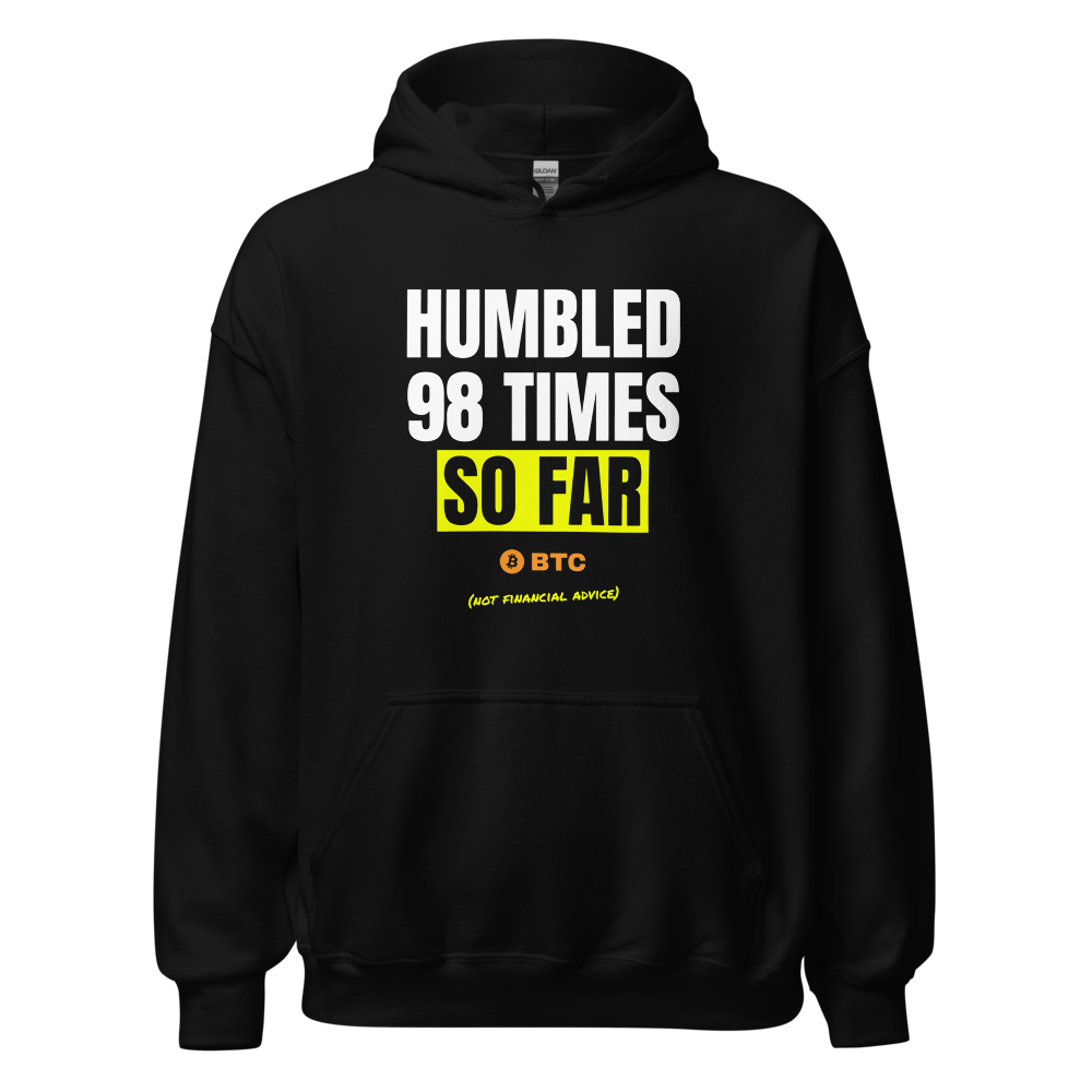 BTC “Humbled 98 Times So Far” Meme Hoodie