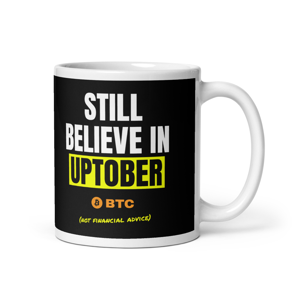 BTC “Still Believe In Uptober” Meme Mug