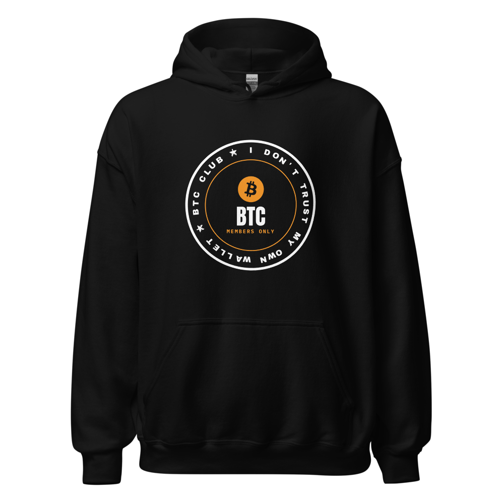 BTC “I Don't Trust My Own Wallet” Club stamp Hoodie