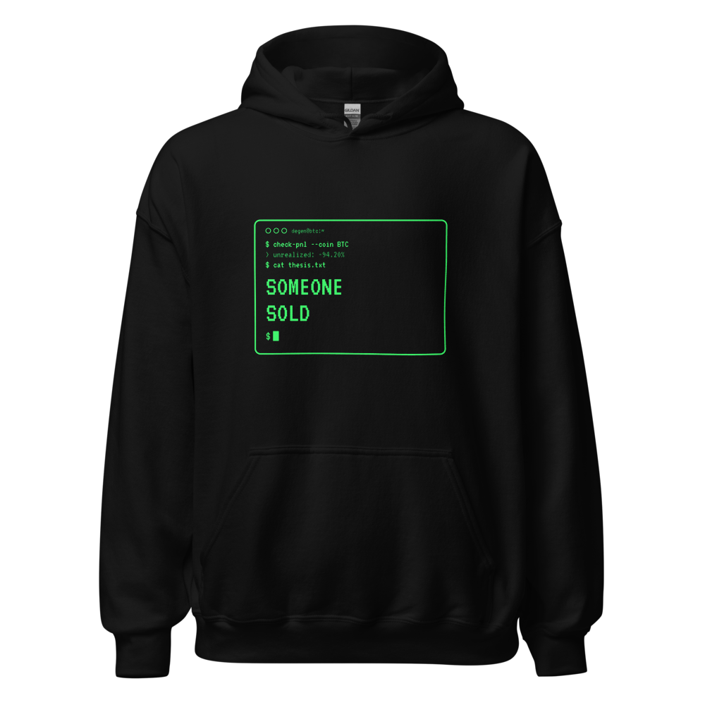 BTC “Someone Sold” Terminal Hoodie