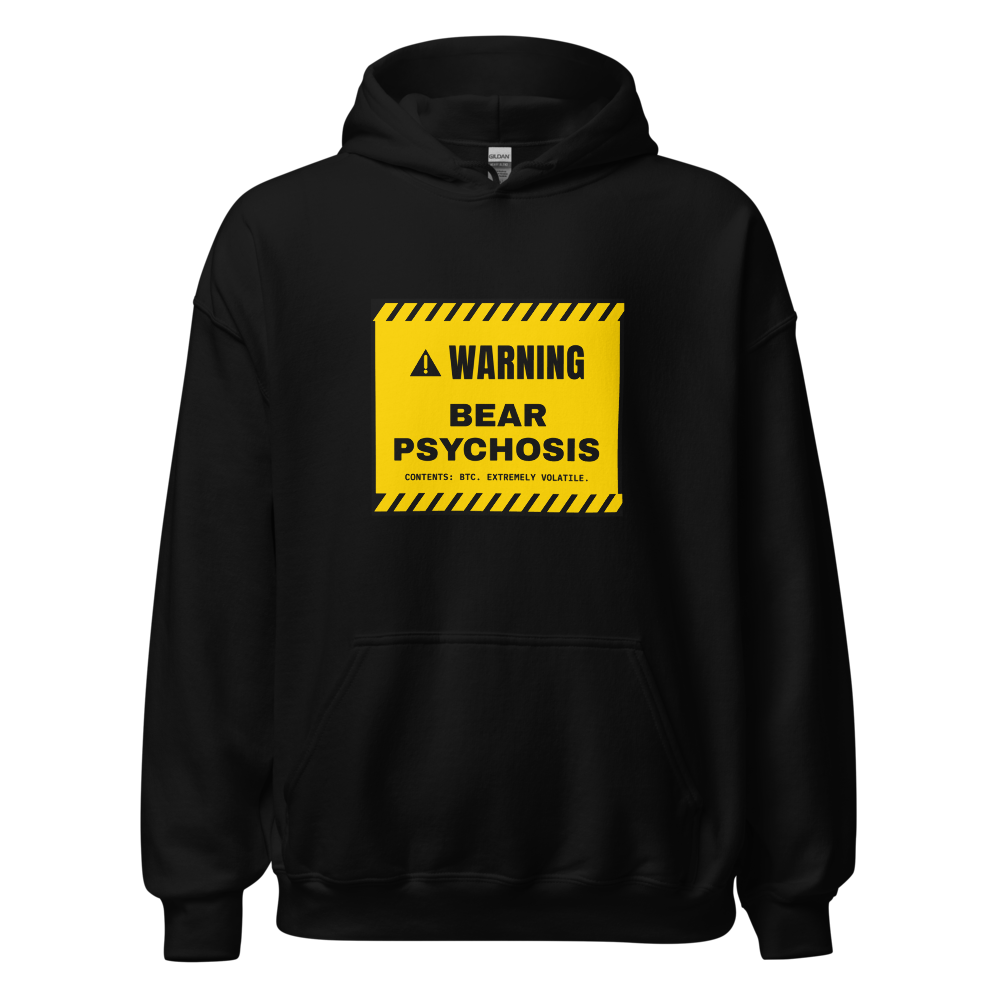 BTC “Bear Psychosis” Warning label Hoodie