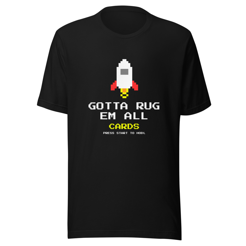 CARDS “Gotta Rug Em All” 8-bit Classic Tee