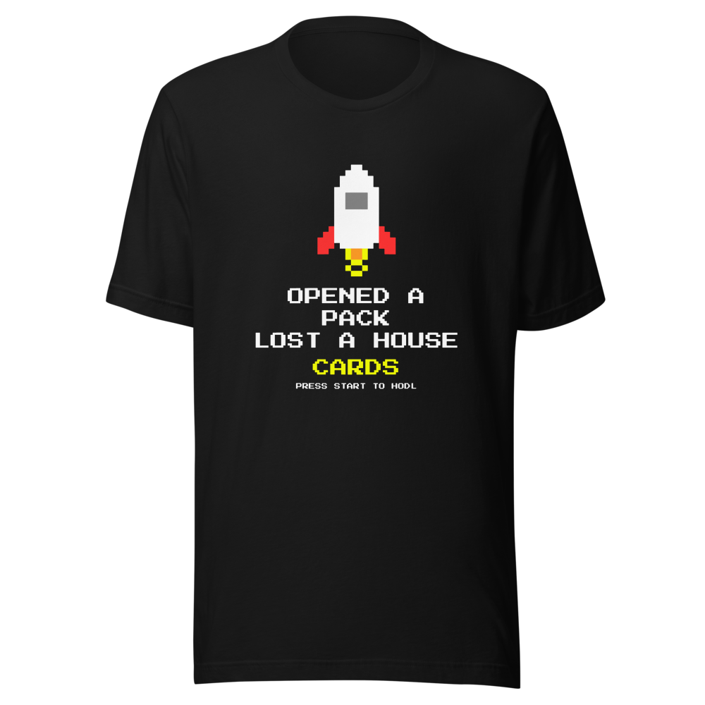 CARDS “Opened A Pack Lost A House” 8-bit Classic Tee