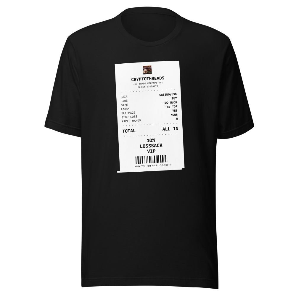 CASINO “10% Lossback Vip” Receipt Classic Tee