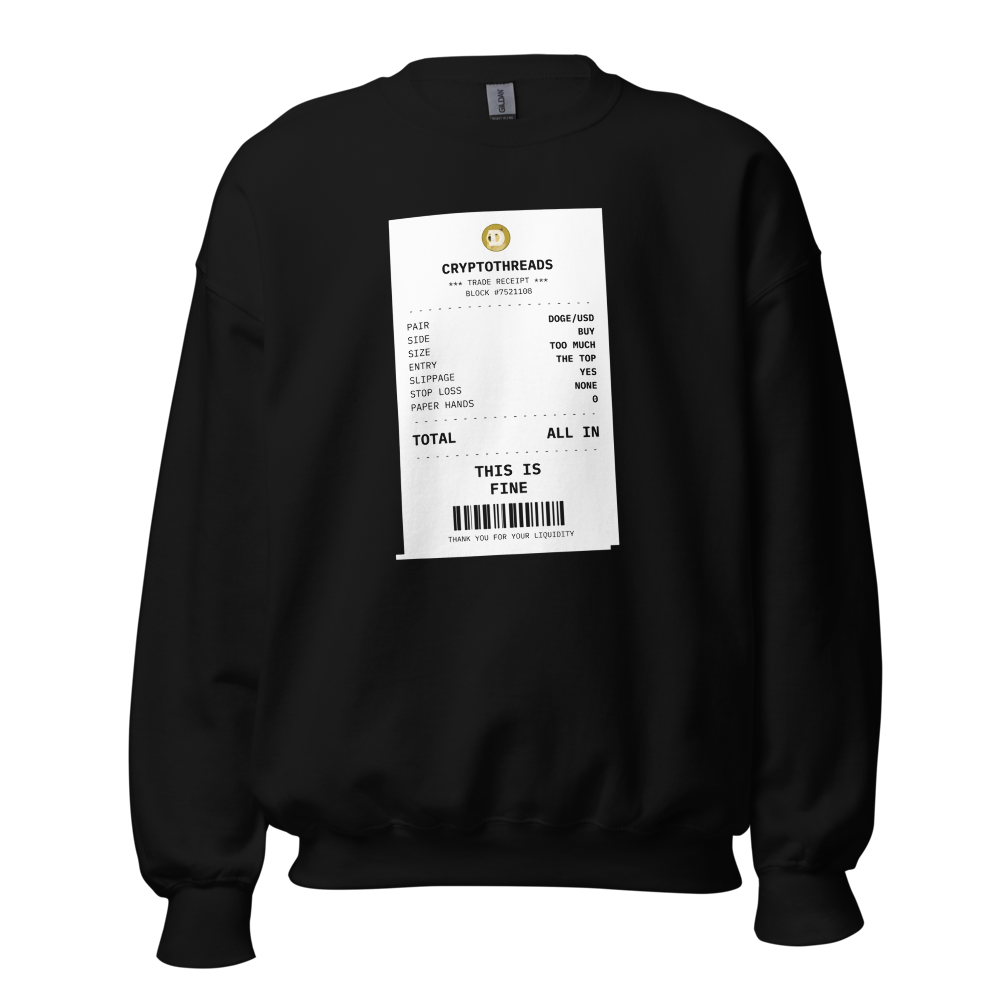 DOGE “This Is Fine” Receipt Crewneck