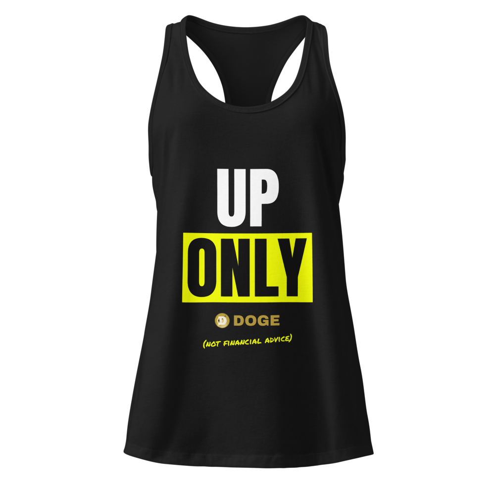 DOGE “Up Only” Meme Women's Racerback Tank