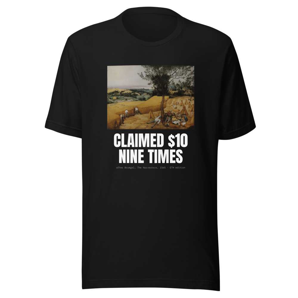 ETH “Claimed $10 Nine Times” Harvesters Classic Tee