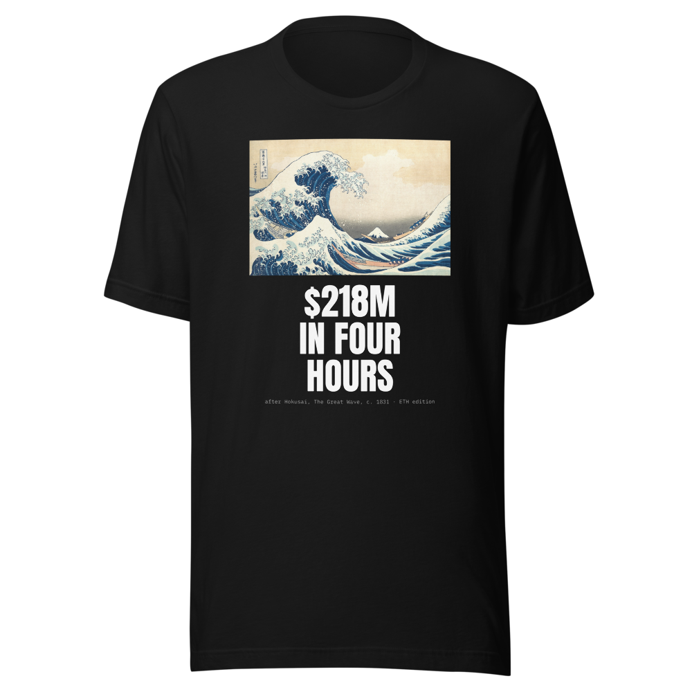 ETH “$218m In Four Hours” Great Wave Classic Tee
