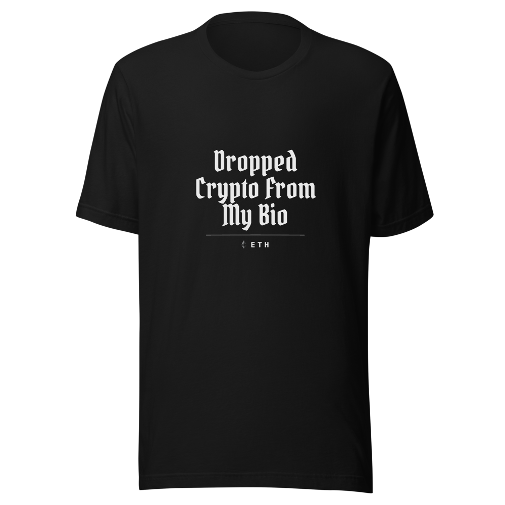 ETH “Dropped Crypto From My Bio” Gothic Classic Tee