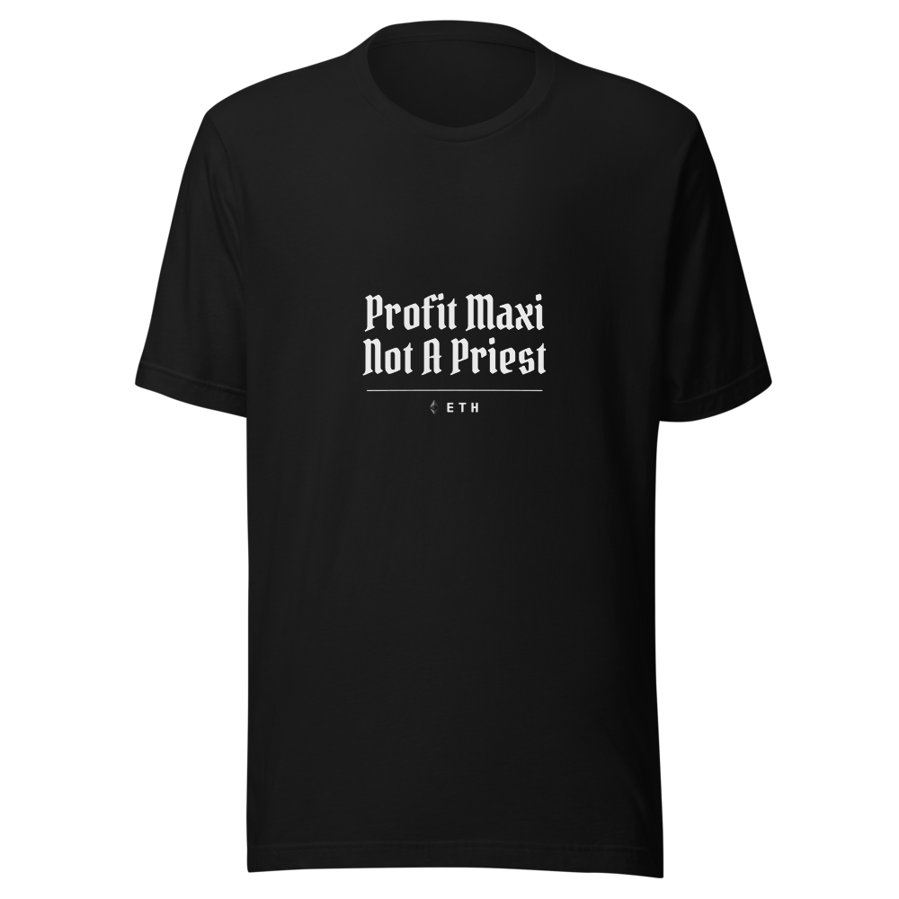 ETH “Profit Maxi Not A Priest” Gothic Classic Tee