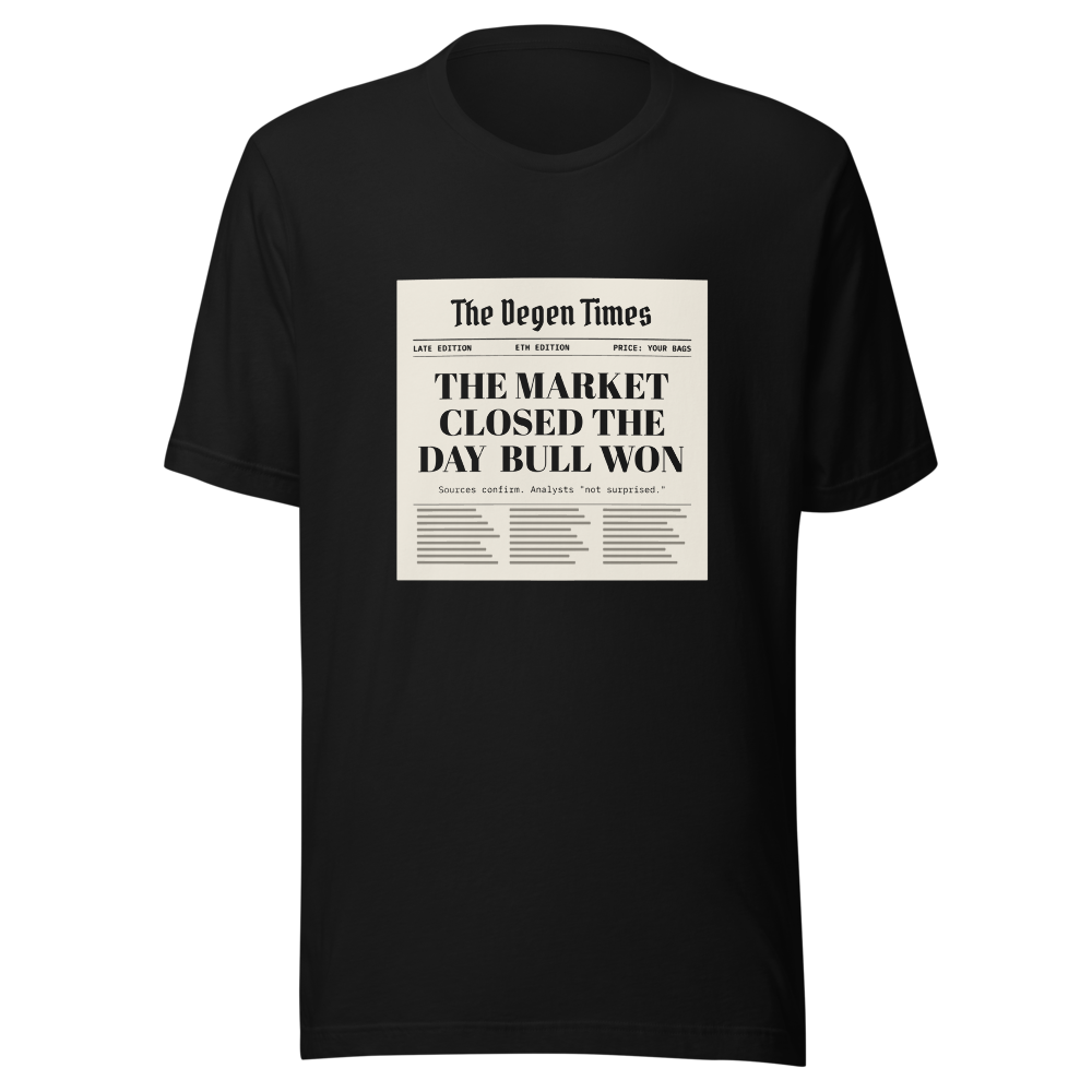 ETH “The Market Closed The Day Bull Won” Headline Classic Tee