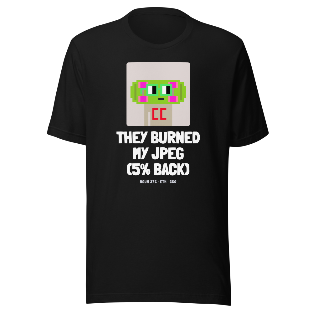 ETH “They Burned My Jpeg (5% Back)” Nouns Classic Tee