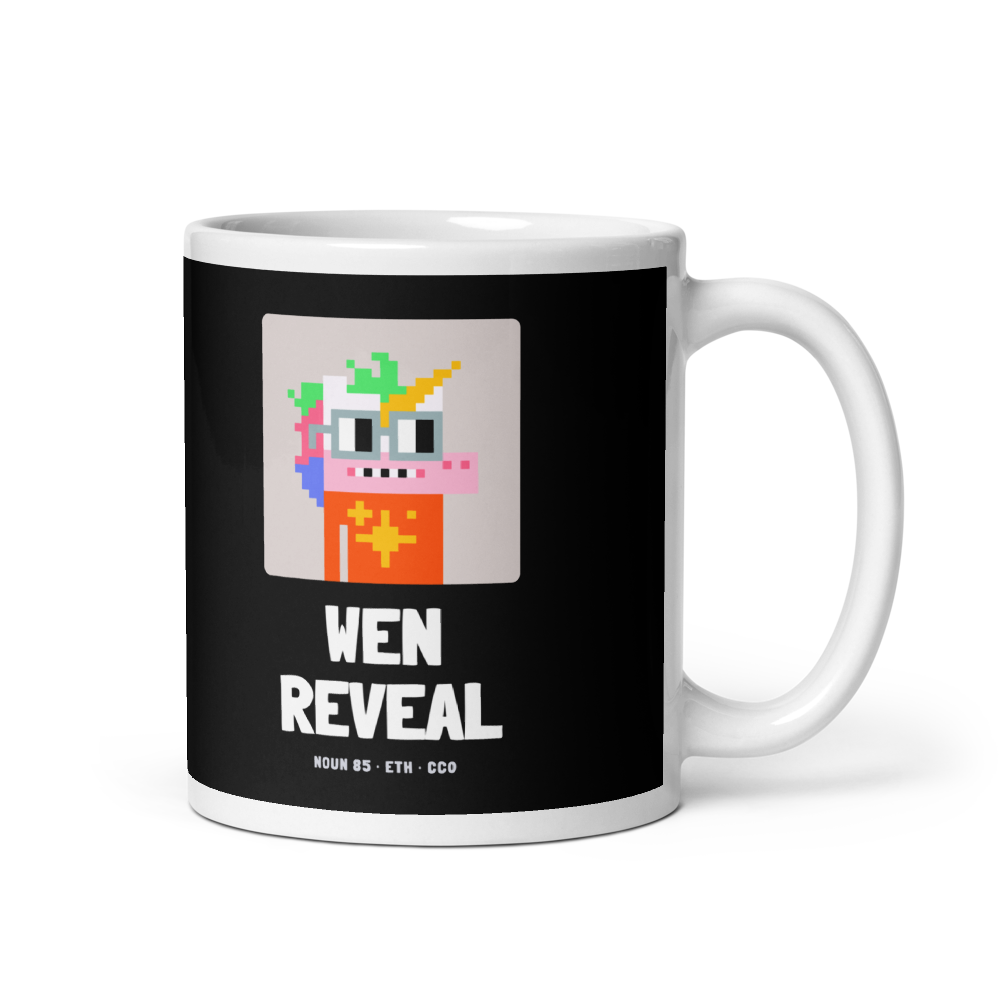 ETH “Wen Reveal” Nouns Mug