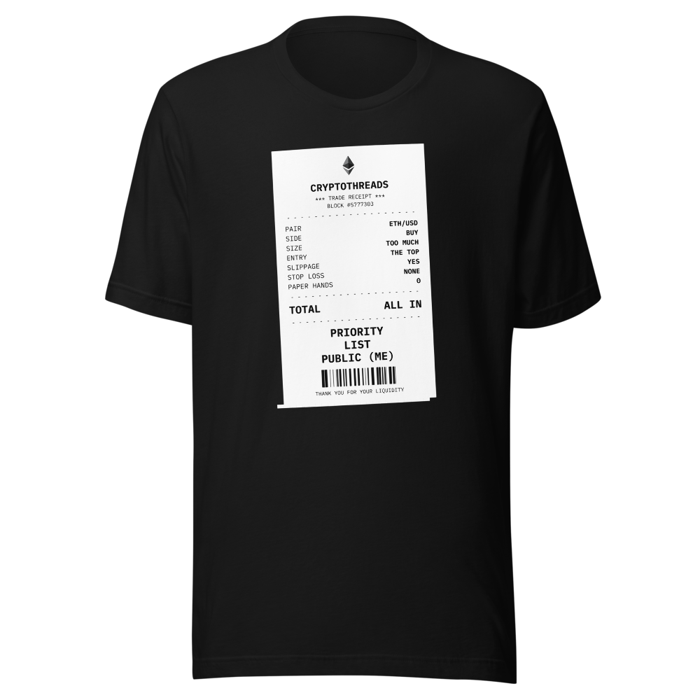 ETH “Priority List Public (me)” Receipt Classic Tee