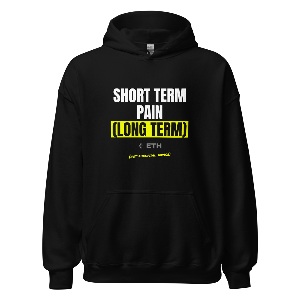 ETH “Short Term Pain (long Term)” Meme Hoodie