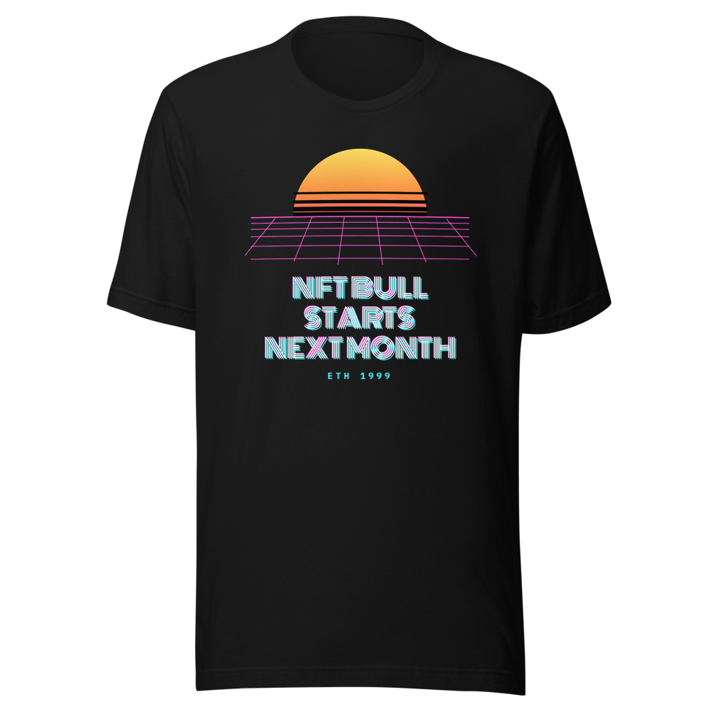 ETH “Nft Bull Starts Next Month” Vaporwave Classic Tee