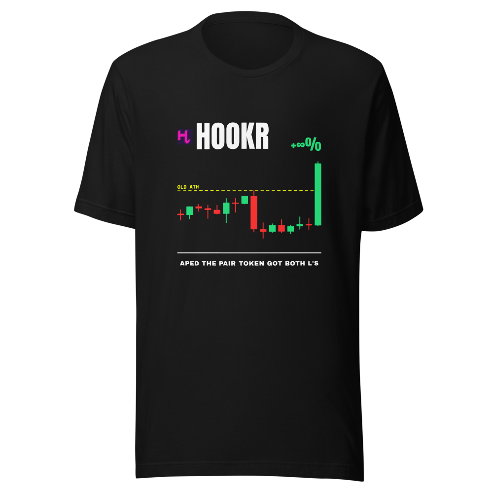 HOOKR “Aped The Pair Token Got Both L's” Pump chart Classic Tee