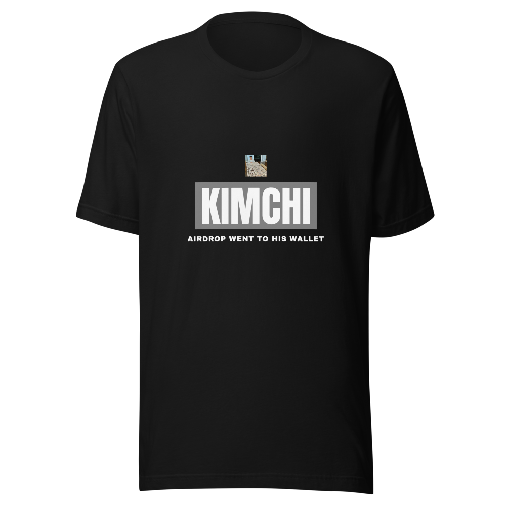KIMCHI “Airdrop Went To His Wallet” Box logo Classic Tee