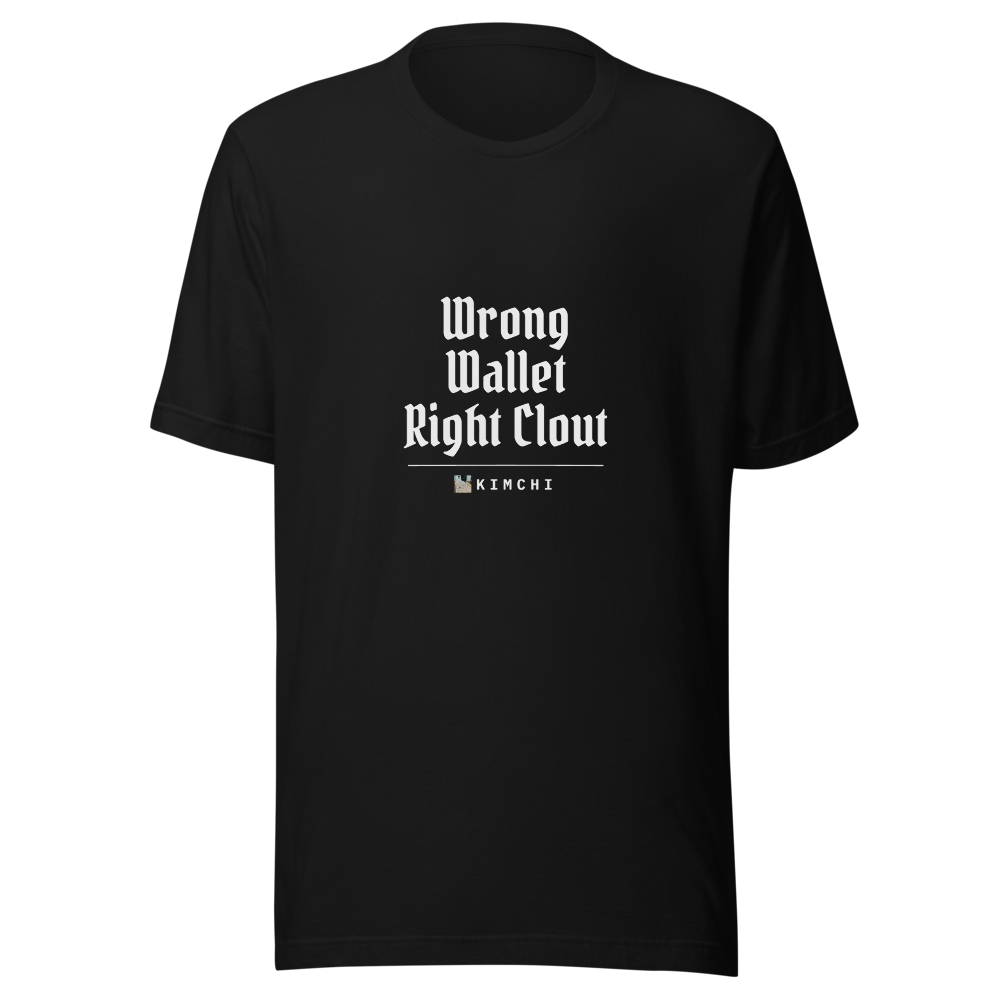 KIMCHI “Wrong Wallet Right Clout” Gothic Classic Tee
