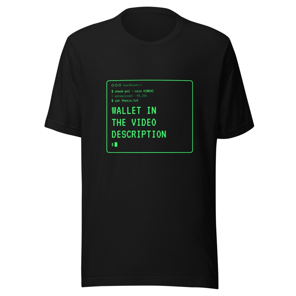 KIMCHI “Wallet In The Video Description” Terminal Classic Tee