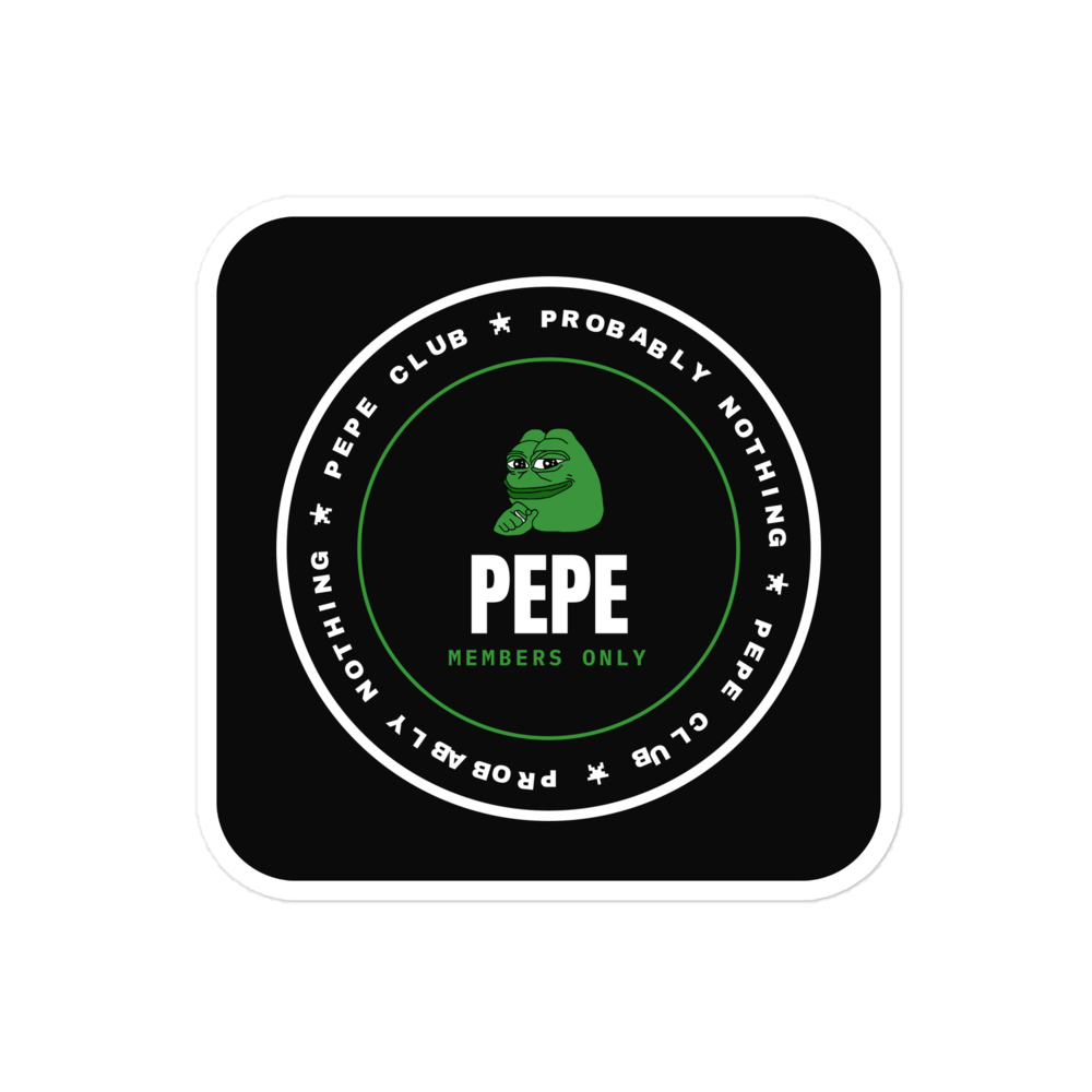 PEPE “Probably Nothing” Club stamp Sticker