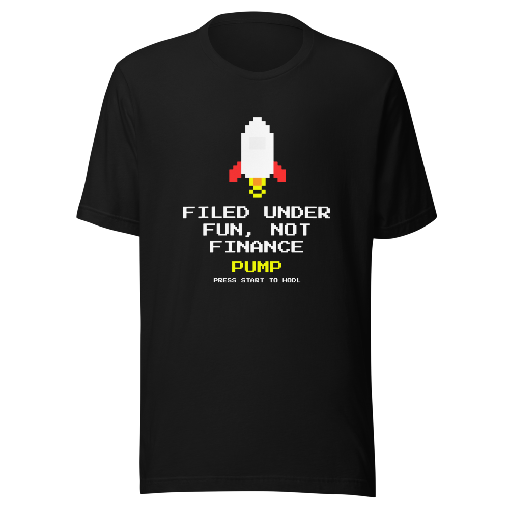 PUMP “Filed Under Fun, Not Finance” 8-bit Classic Tee