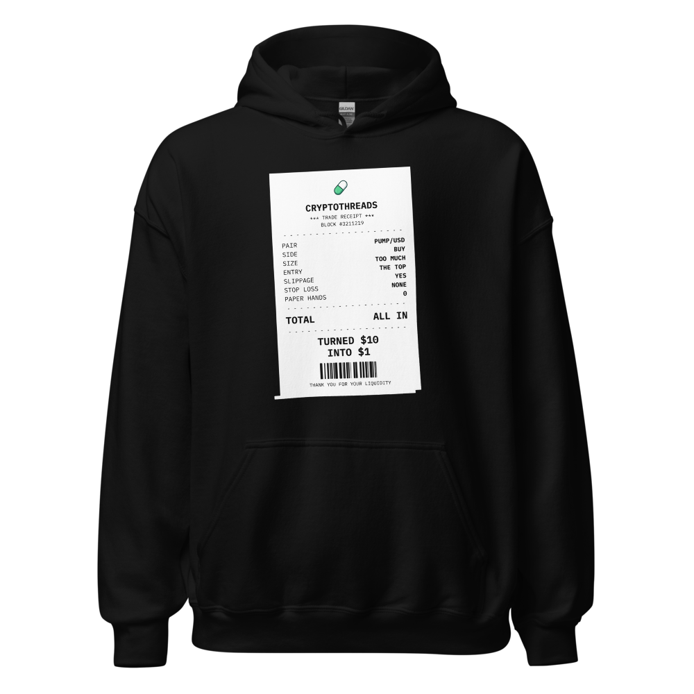 PUMP “Turned $10 Into $1” Receipt Hoodie