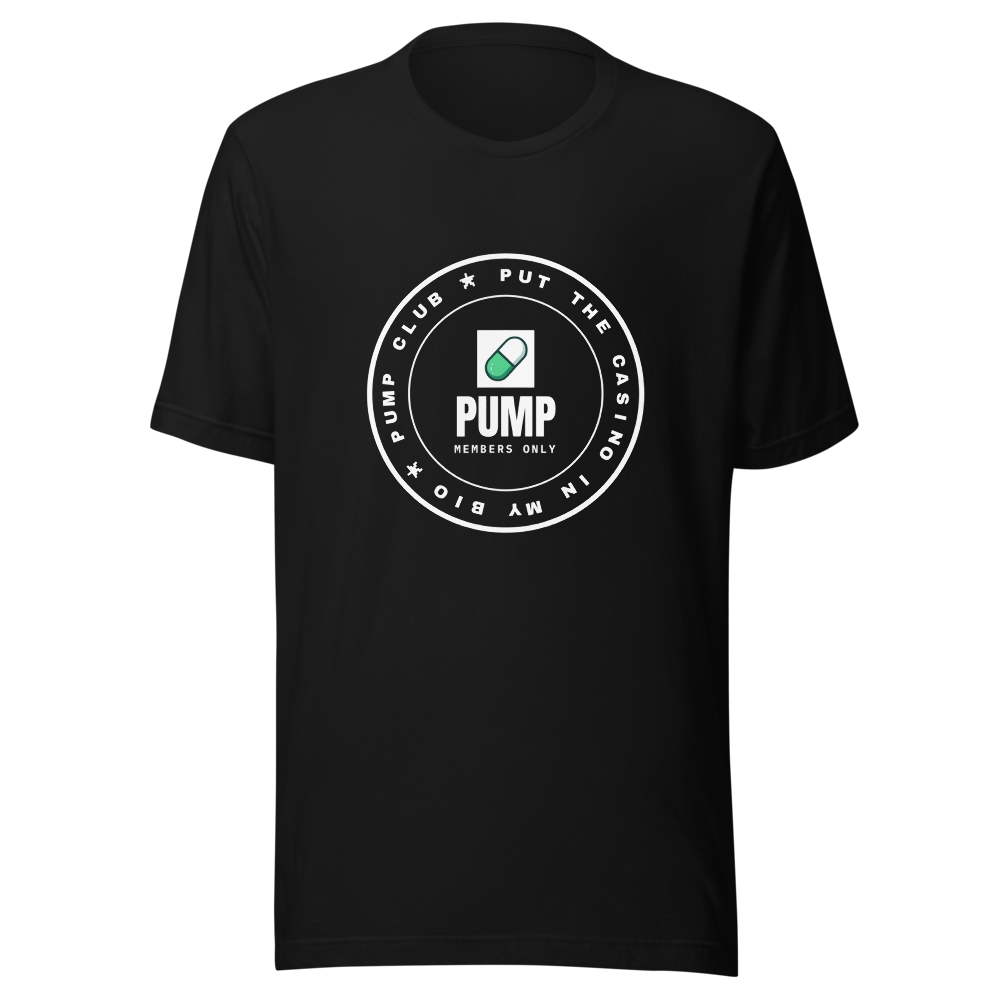 PUMP “Put The Casino In My Bio” Club stamp Classic Tee