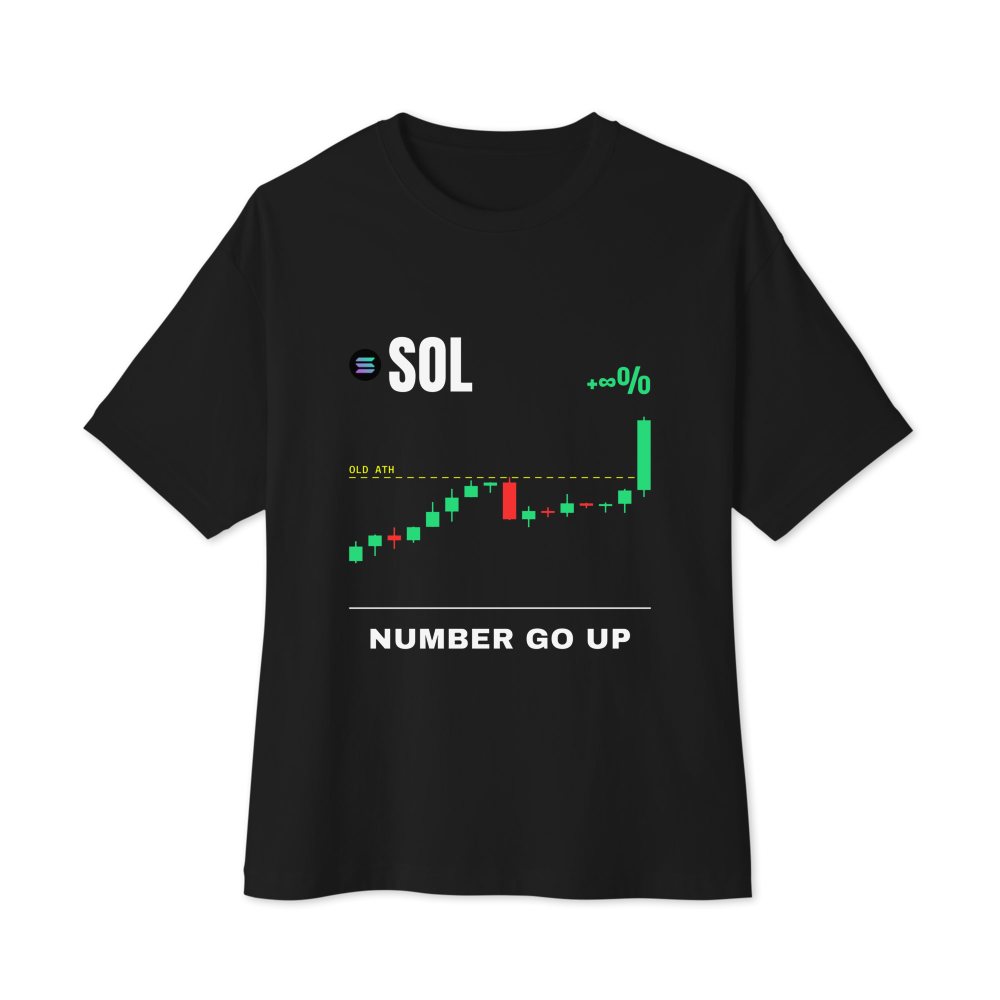 SOL “Number Go Up” Pump chart Oversized Boxy Tee
