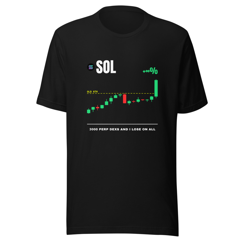 SOL “3000 Perp Dexs And I Lose On All” Pump chart Classic Tee
