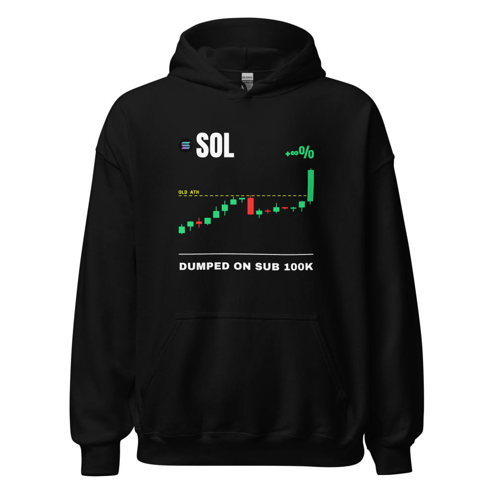SOL “Dumped On Sub 100k” Pump chart Hoodie