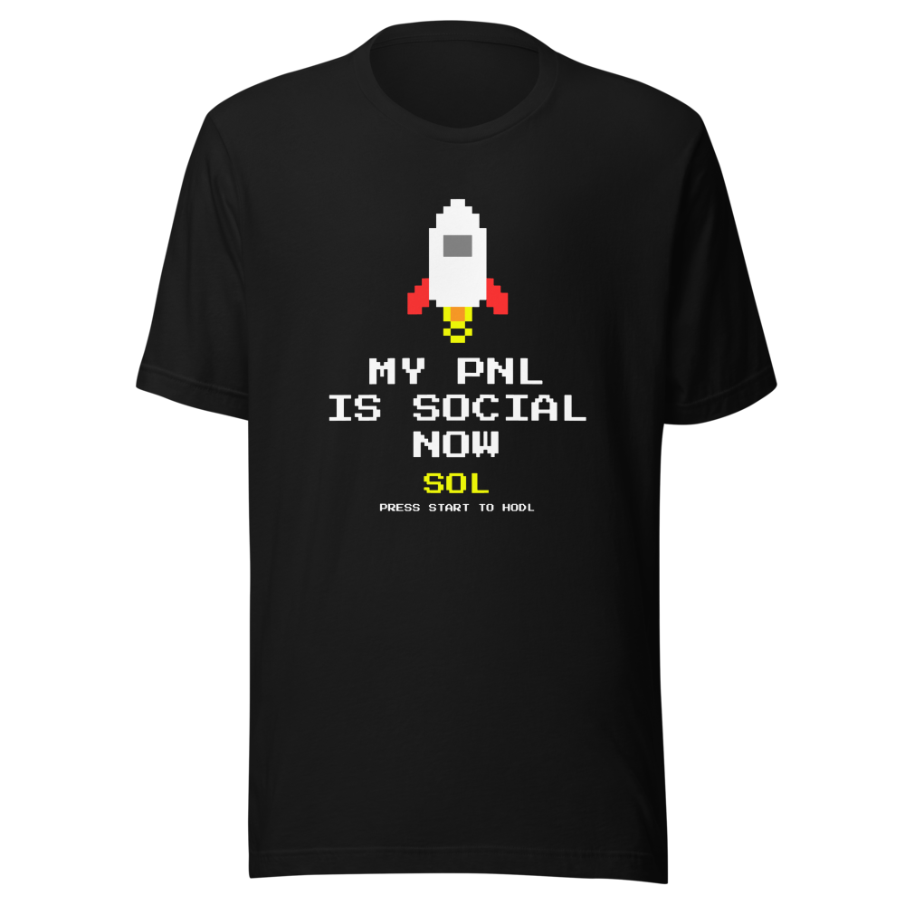 SOL “My Pnl Is Social Now” 8-bit Classic Tee