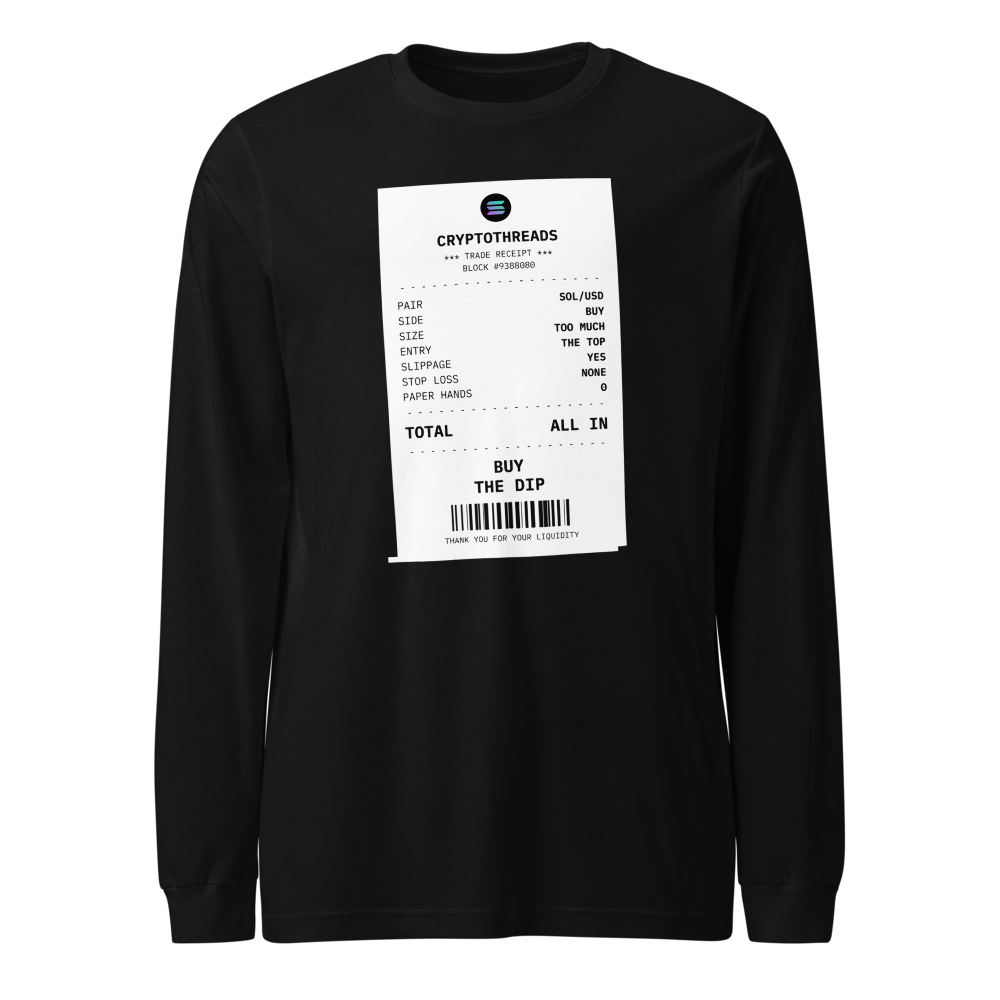SOL “Buy The Dip” Receipt Long Sleeve