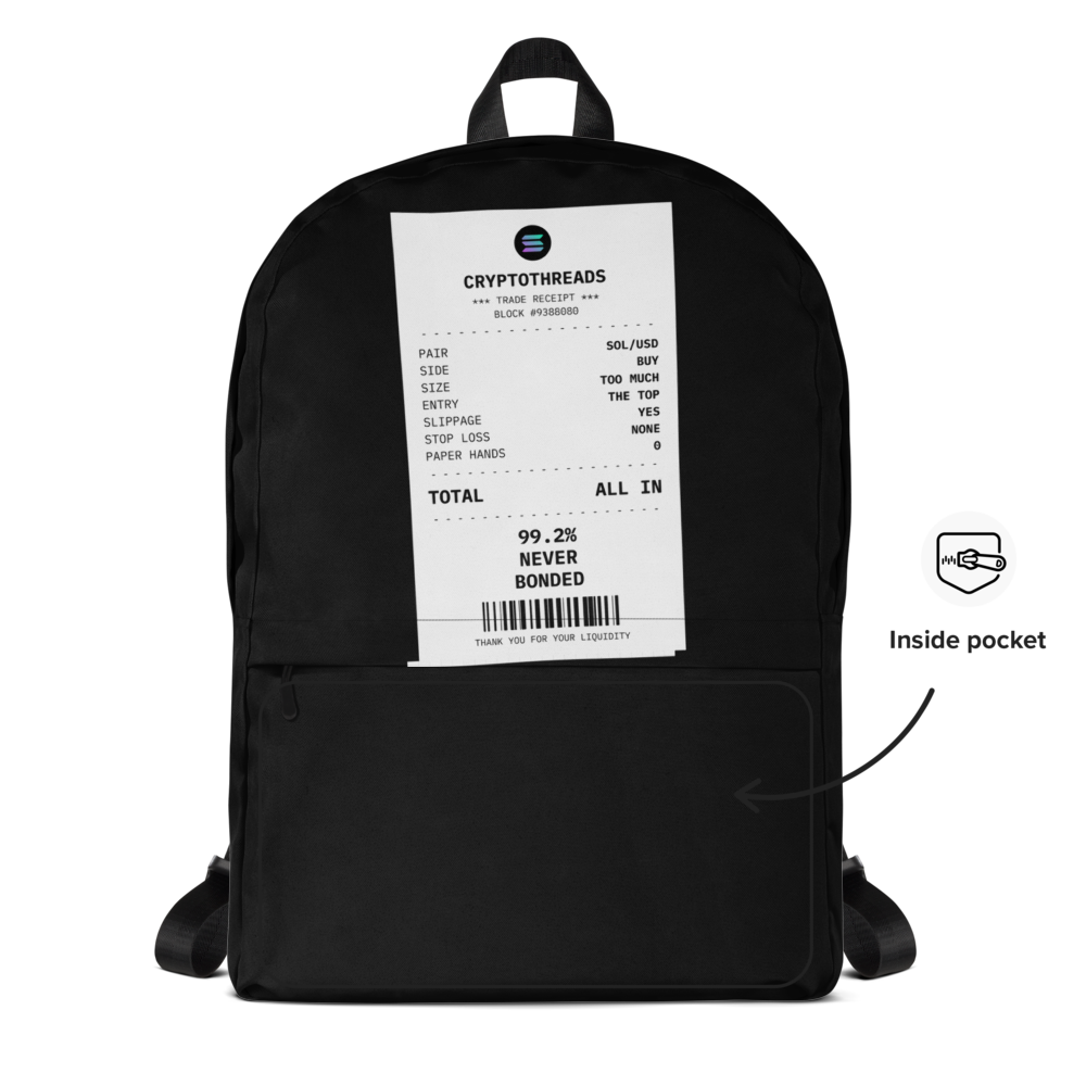 SOL “99.2% Never Bonded” Receipt Backpack