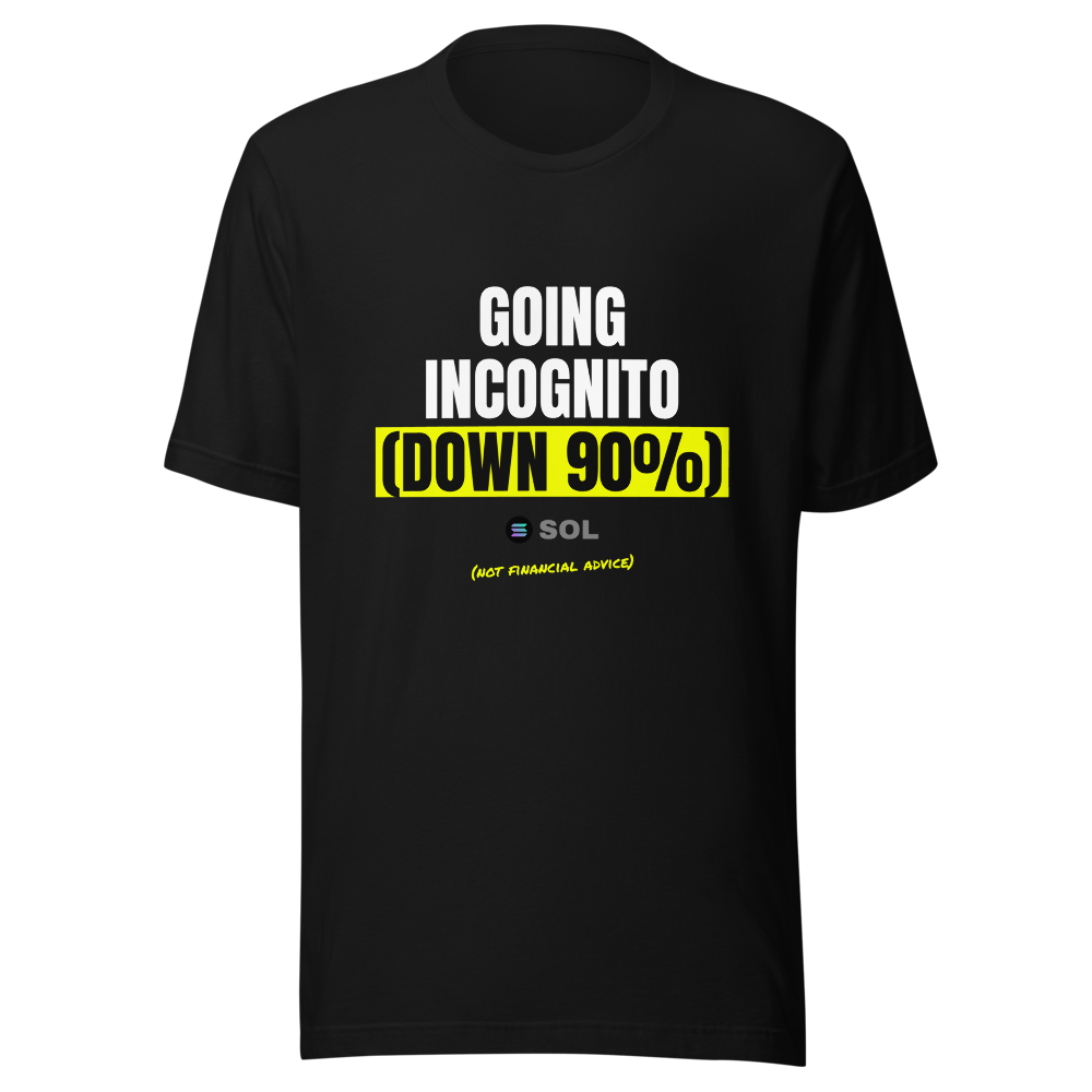 SOL “Going Incognito (down 90%)” Meme Classic Tee