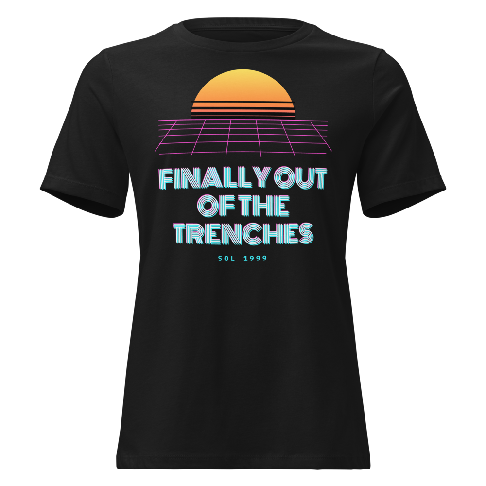 SOL “Finally Out Of The Trenches” Vaporwave Women's Relaxed Tee
