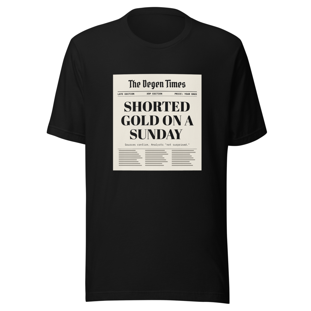 XRP “Shorted Gold On A Sunday” Headline Classic Tee