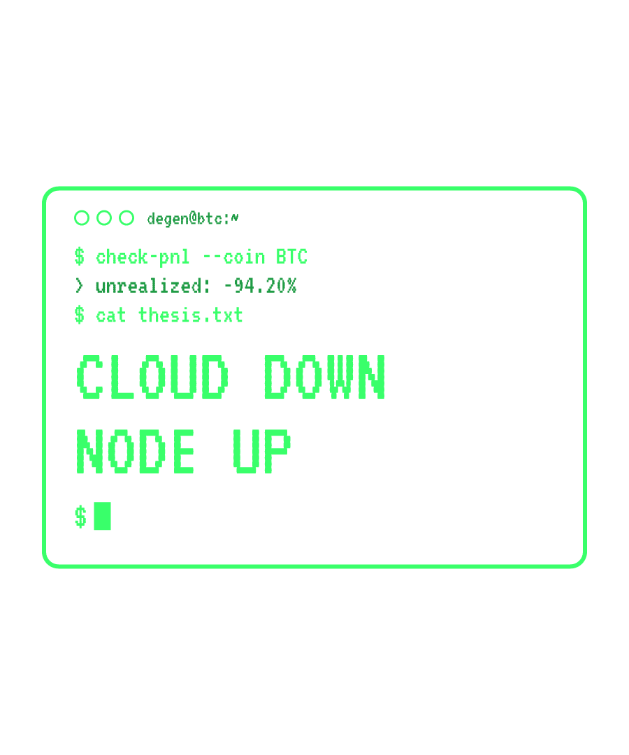 BTC “CLOUD DOWN NODE UP” design