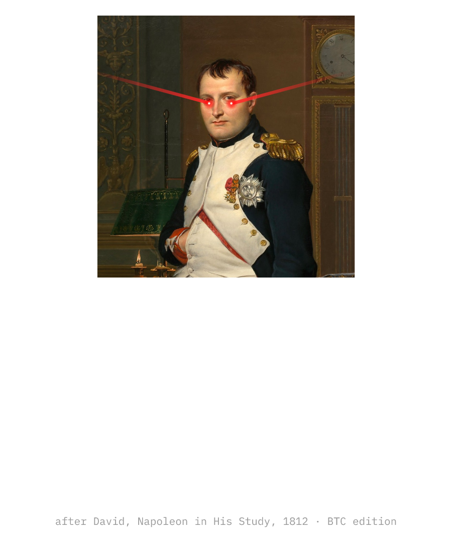 BTC “DOES HE KNOW SOMETHING?” design