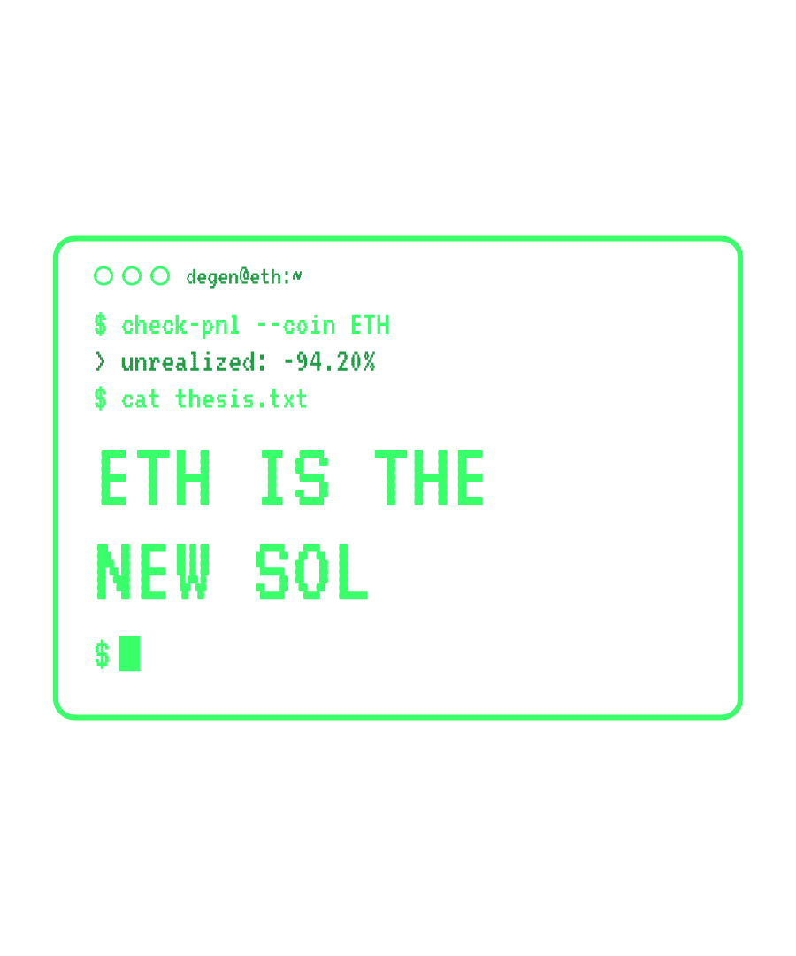 ETH “ETH IS THE NEW SOL” design