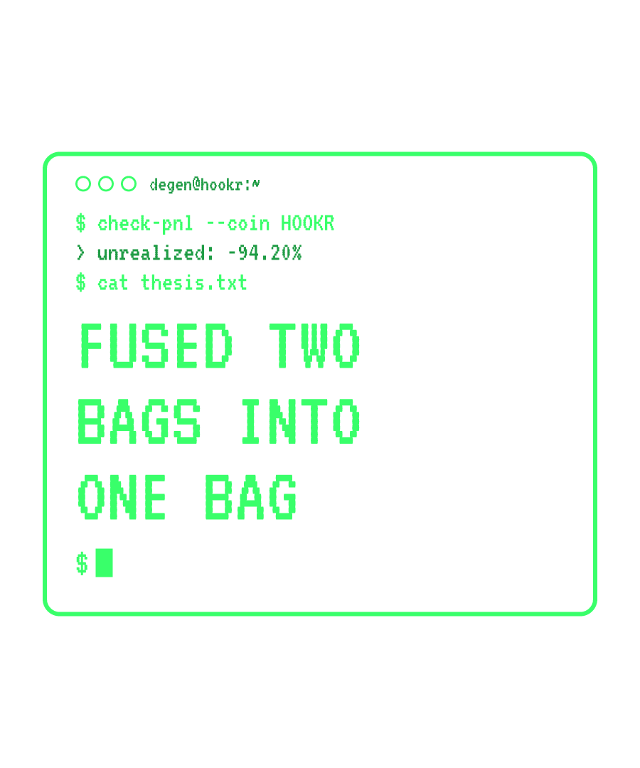 HOOKR “FUSED TWO BAGS INTO ONE BAG” design