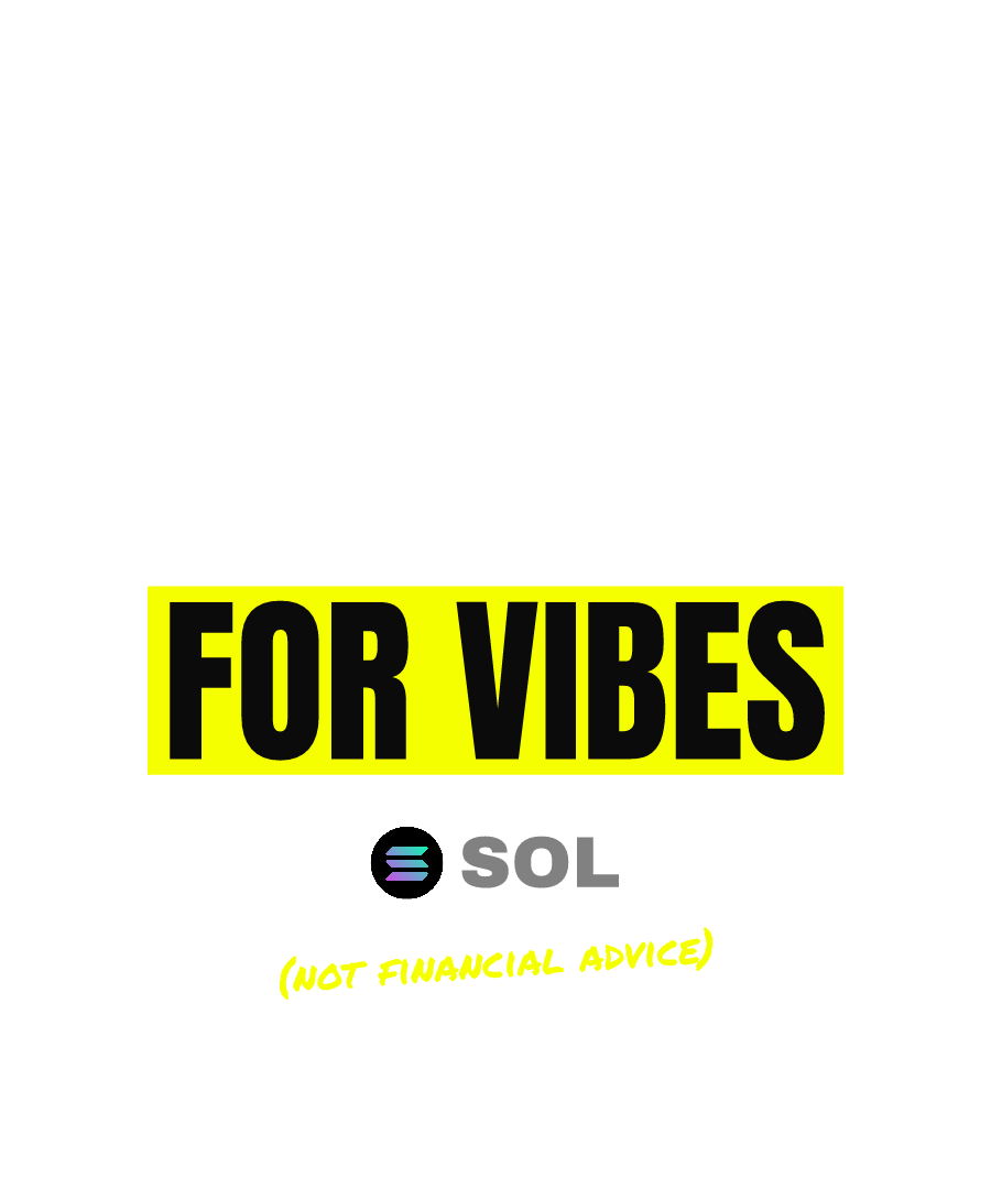 SOL “REGISTERED MY WALLET FOR VIBES” design